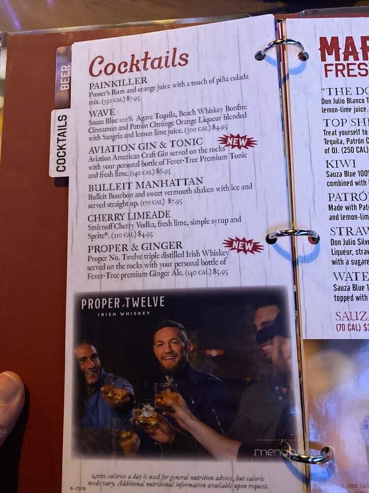 Miller's Ale House - Franklin, TN menu_pic