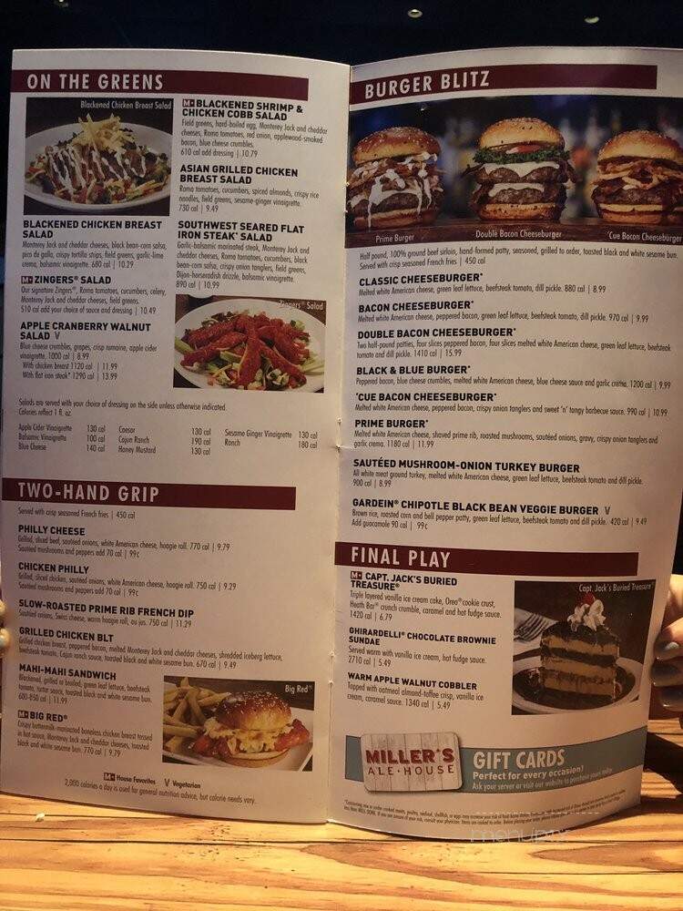 Miller's Ale House - Franklin, TN menu_pic