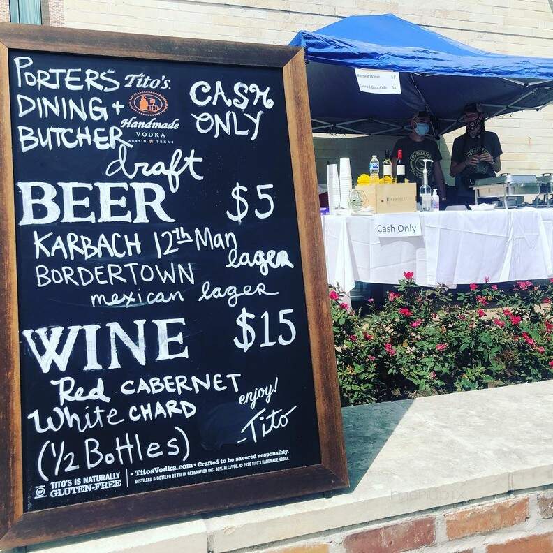 Porters Dining and Butcher - College Station, TX menu_pic