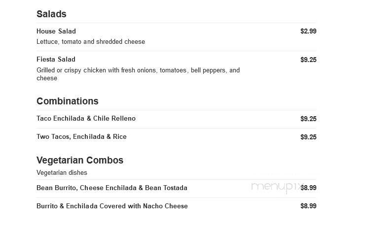 La Cabana Mexican Drive Thru - Odessa, TX menu_pic
