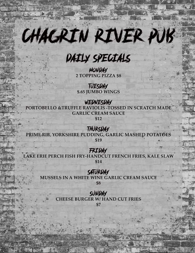Chagrin River Diner - Willoughby, OH menu_pic