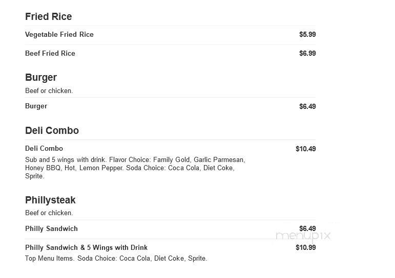 American Deli - Statesville, NC menu_pic