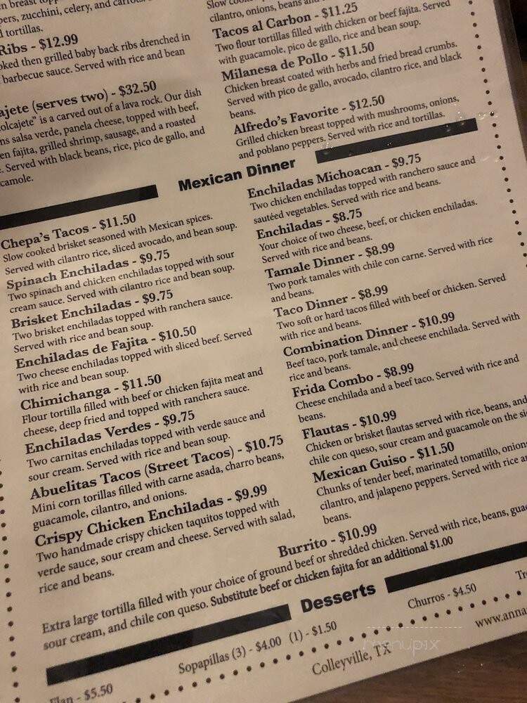 Chepa's Mexican Grill - Allen, TX menu_pic
