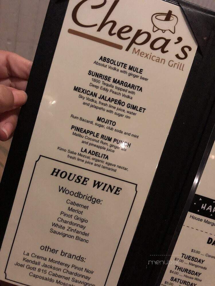 Chepa's Mexican Grill - Allen, TX menu_pic