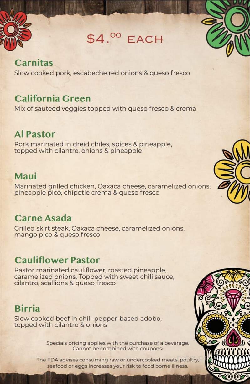 Tequila's Mexican Cantina - Wakefield, MA menu_pic