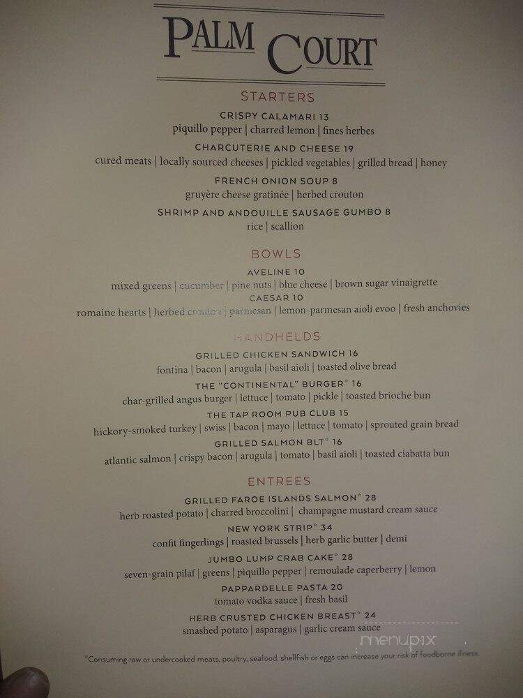 Palm Court - Pittsburgh, PA menu_pic