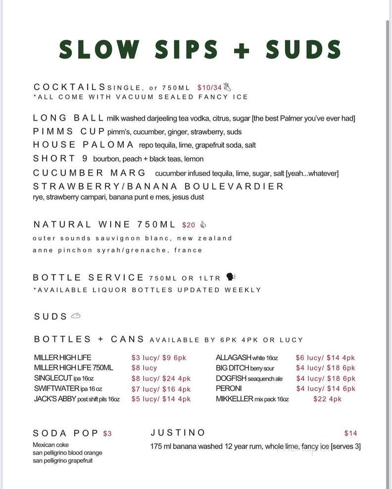 Swan Dive - Rochester, NY menu_pic