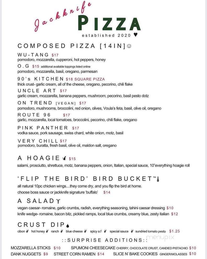 Swan Dive - Rochester, NY menu_pic