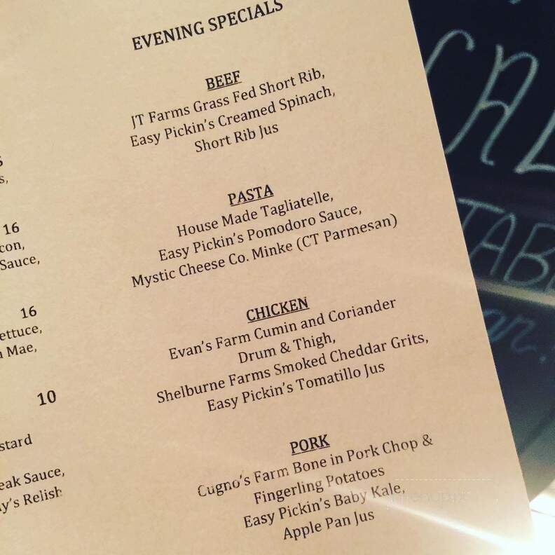Vintage - Colchester, CT menu_pic