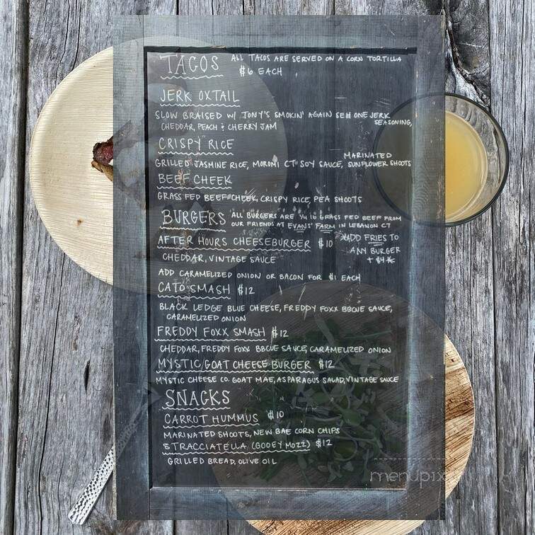 Vintage - Colchester, CT menu_pic