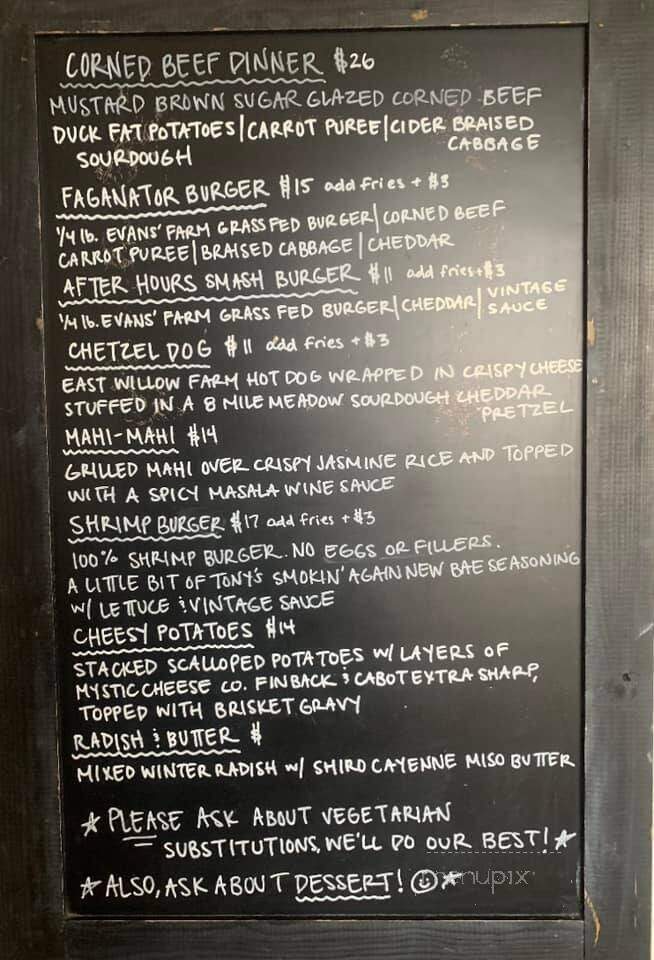 Vintage - Colchester, CT menu_pic
