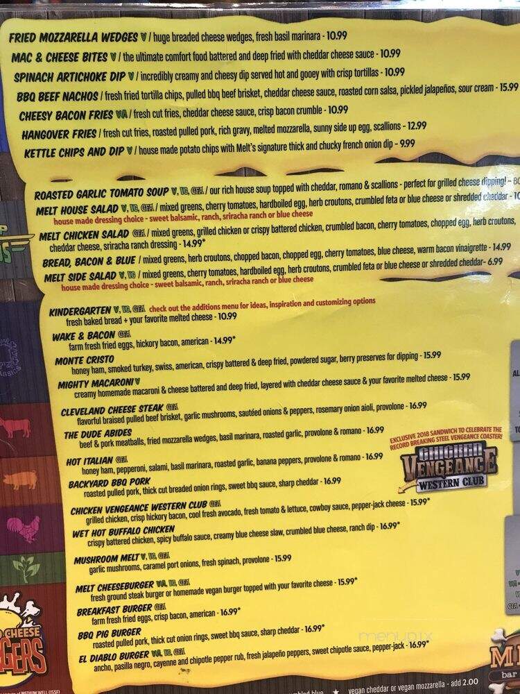 Melt Cedar Point - Sandusky, OH menu_pic