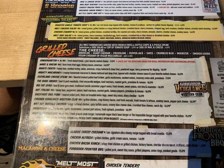 Melt Cedar Point - Sandusky, OH menu_pic