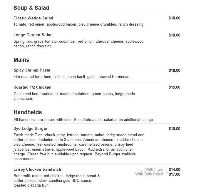 The Loose Moose Family Kitchen - Colorado Springs, CO menu_pic