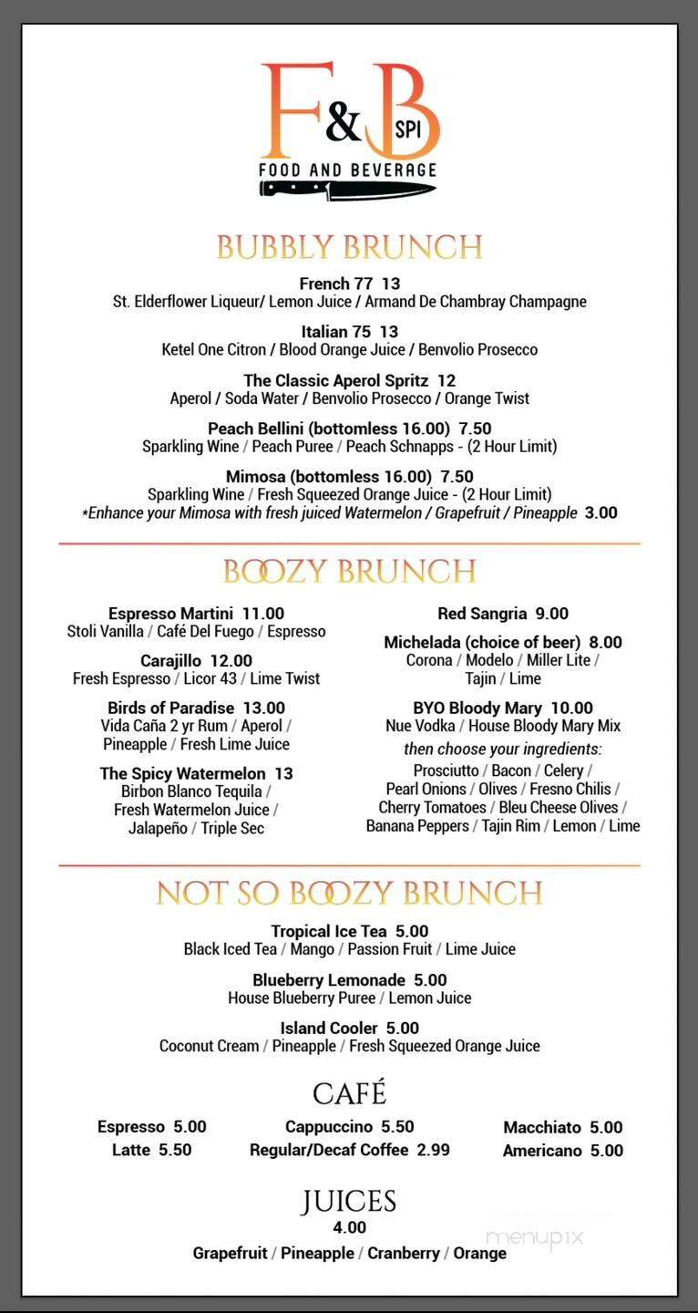 F&B - South Padre Island, TX menu_pic
