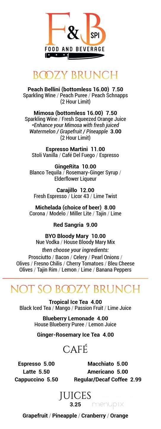 F&B - South Padre Island, TX menu_pic