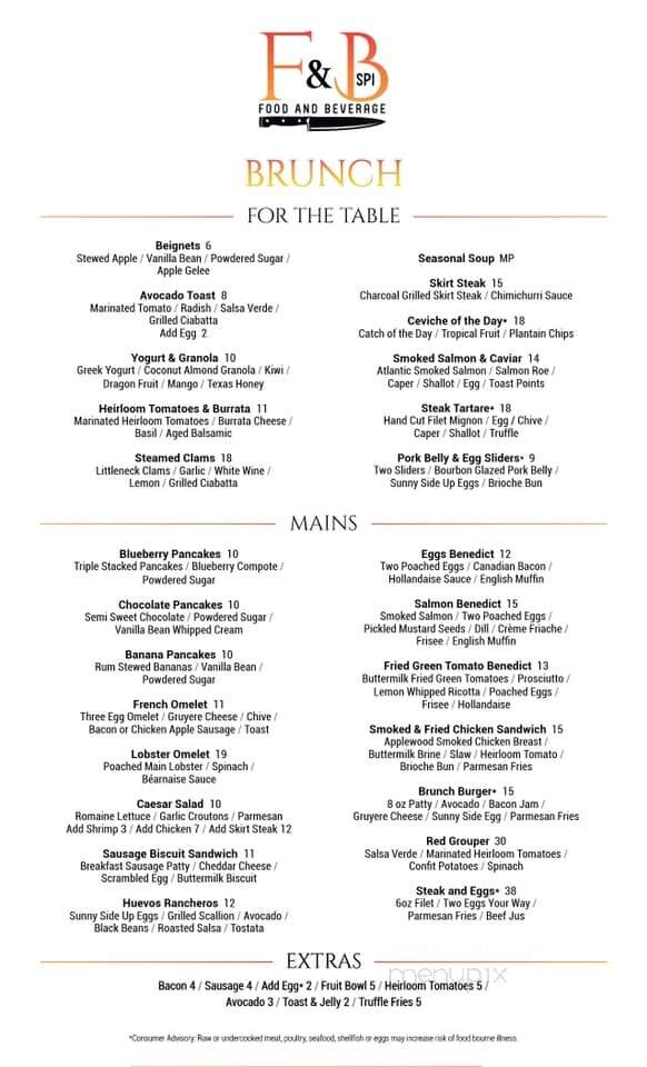 F&B - South Padre Island, TX menu_pic