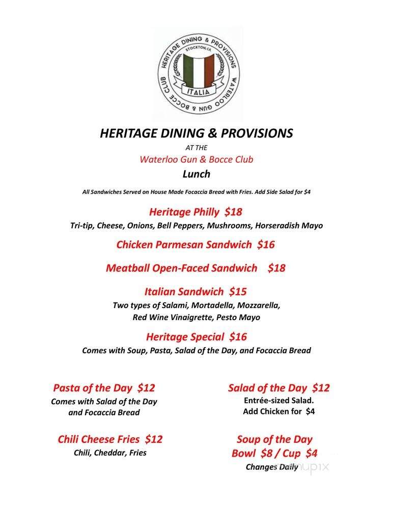 Heritage Dining & Provisions - Stockton, CA