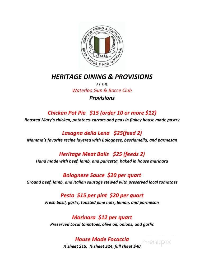 Heritage Dining & Provisions - Stockton, CA