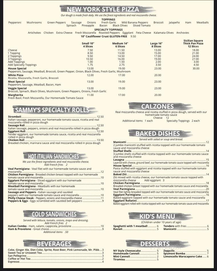 Sammy's Pizzeria & Restaurant - Wildwood, FL