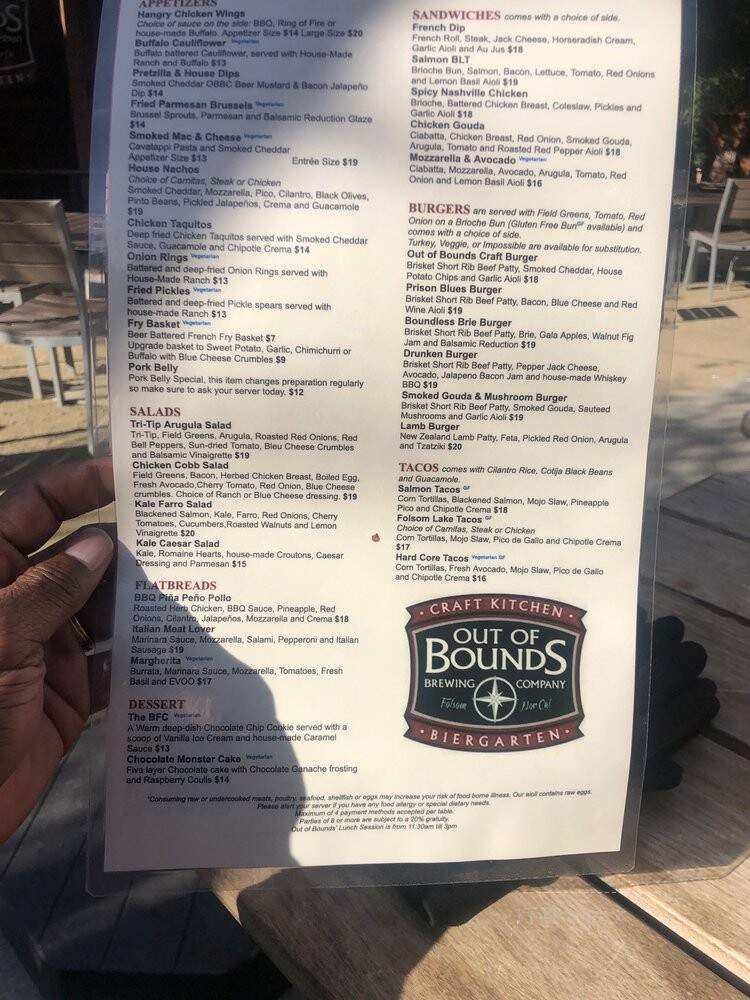 Out of Bounds Craft Kitchen and Biergarten - Folsom, CA