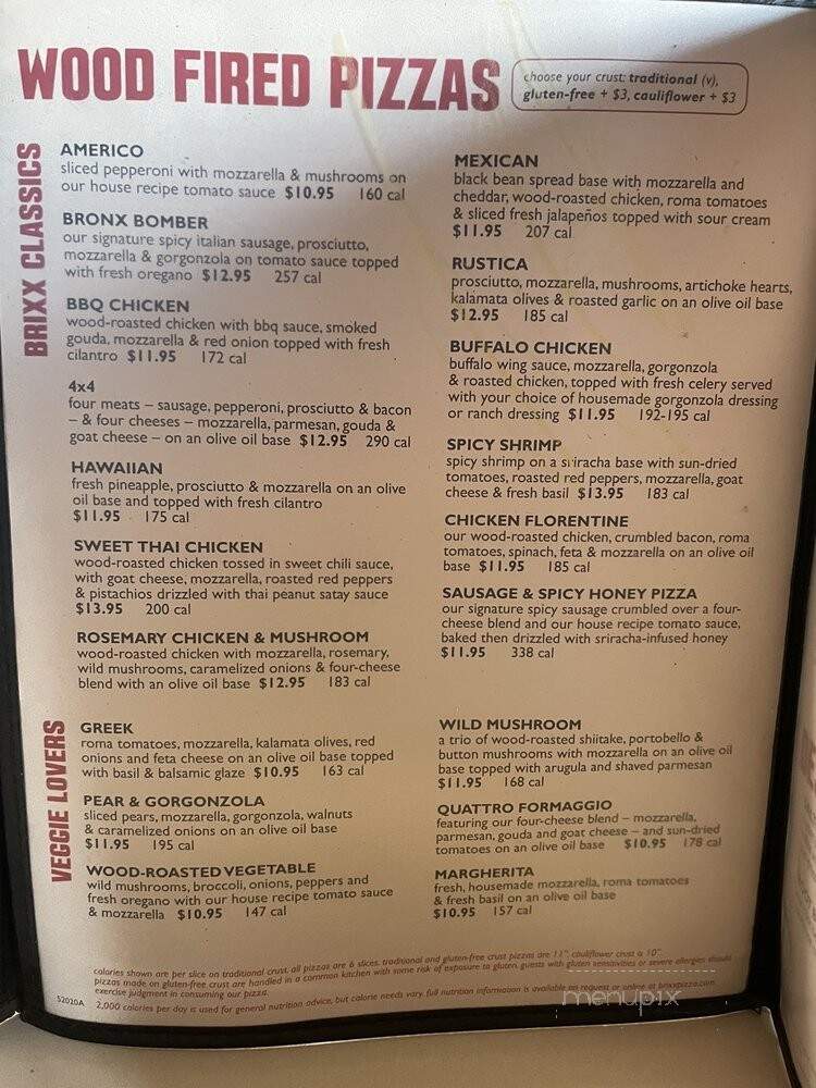 Brixx Wood Fired Pizza - Myrtle Beach, SC menu_pic