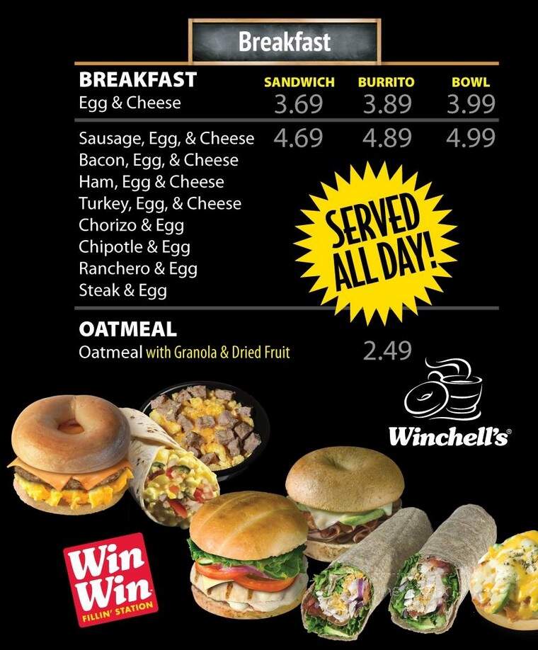 Winchell's Win Win Fillin' Station - La Puente, CA menu_pic