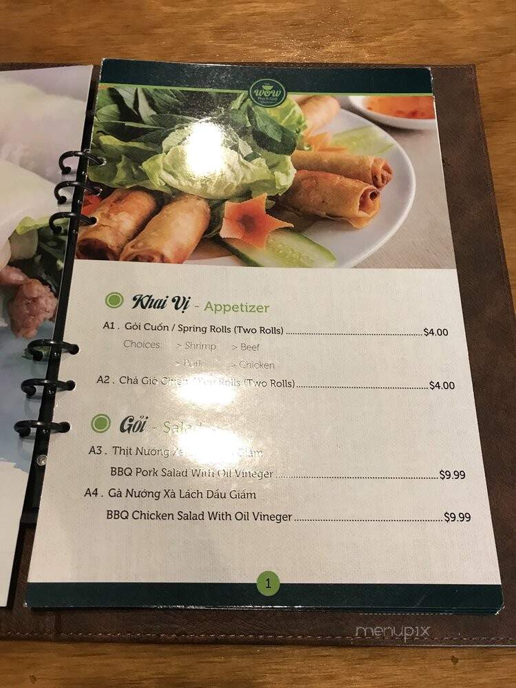 Wow Pho & Grill - Woodstock, GA menu_pic