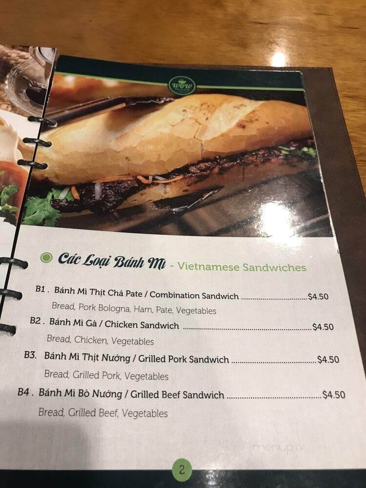 Wow Pho & Grill - Woodstock, GA menu_pic