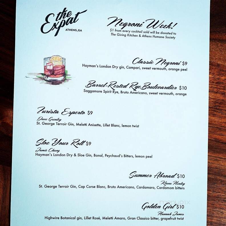 The ExPat - Athens, GA menu_pic
