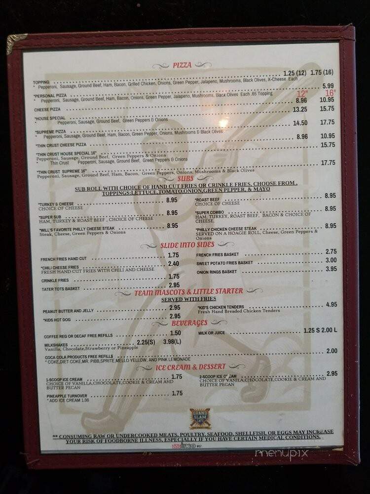 Grand Slam Cafe - Longs, SC menu_pic