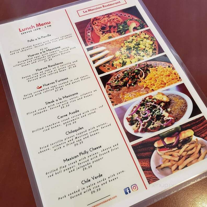La Mansion - Lacey, WA menu_pic