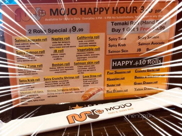 Mojo Thai & Sushi Bar - Naples, FL menu_pic