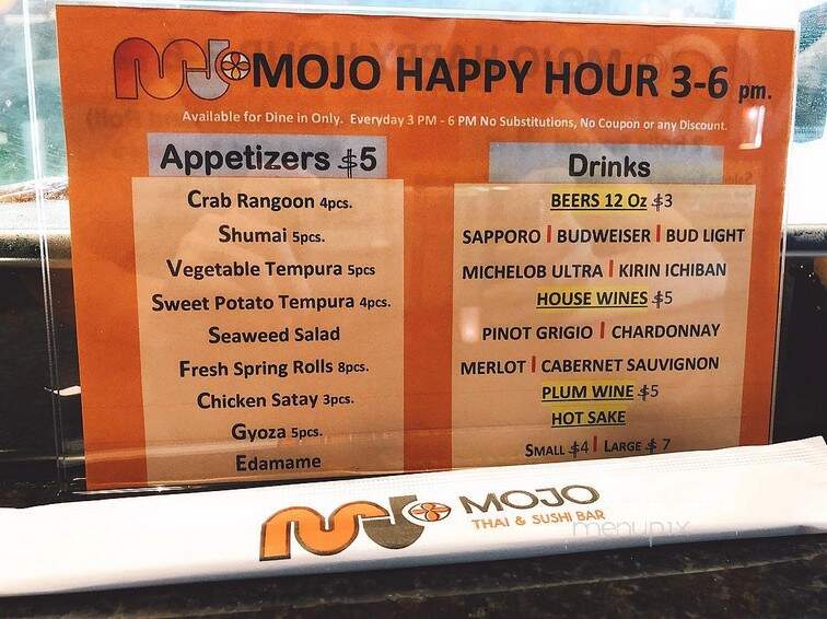 Mojo Thai & Sushi Bar - Naples, FL menu_pic