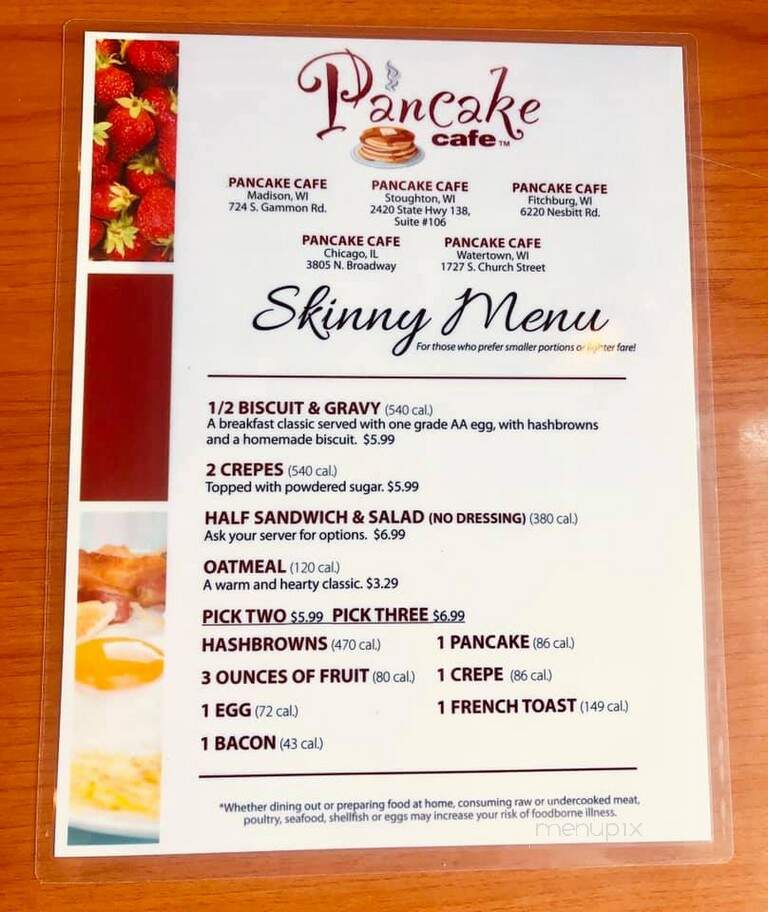 Pancake Cafe - Stoughton, WI menu_pic
