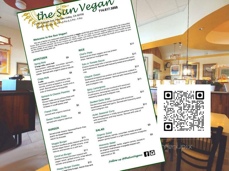 The Sun Vegan - Fountain Valley, CA menu_pic