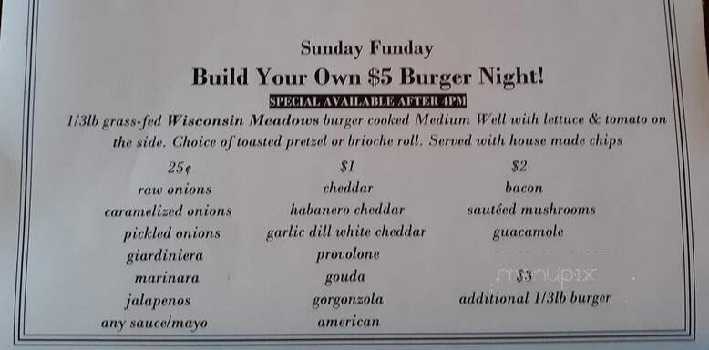 Flat Iron Tap - Lake Geneva, WI menu_pic