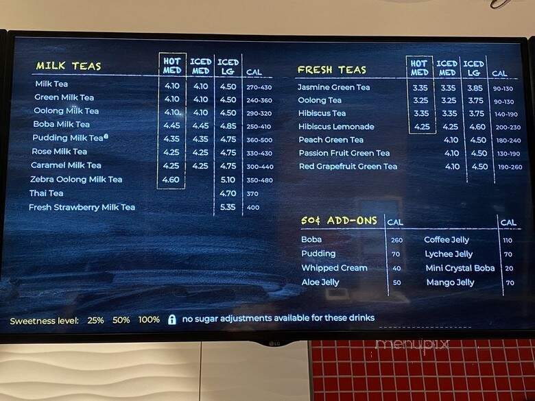 85 Degree C Bakery Cafe - Austin, TX menu_pic