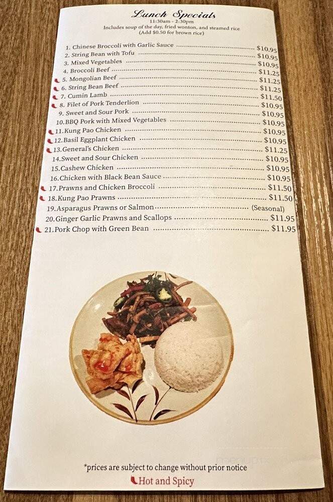 Nanking Bistro - Danville, CA menu_pic