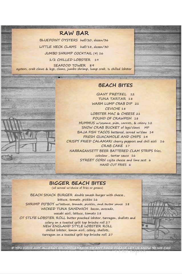 The Barley Beach House - Rye, NY menu_pic