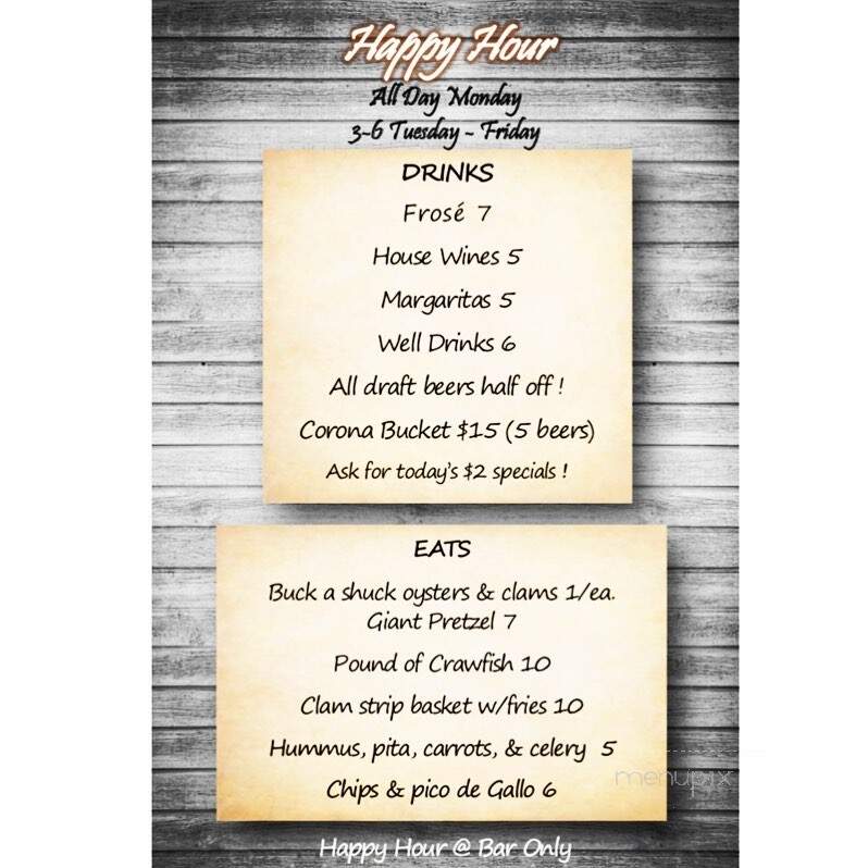 The Barley Beach House - Rye, NY menu_pic