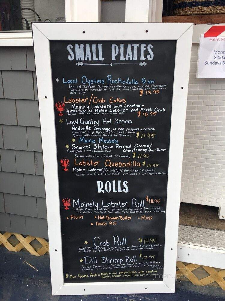 Mainely Lobster Cafe - Old Orchard Beach, ME menu_pic