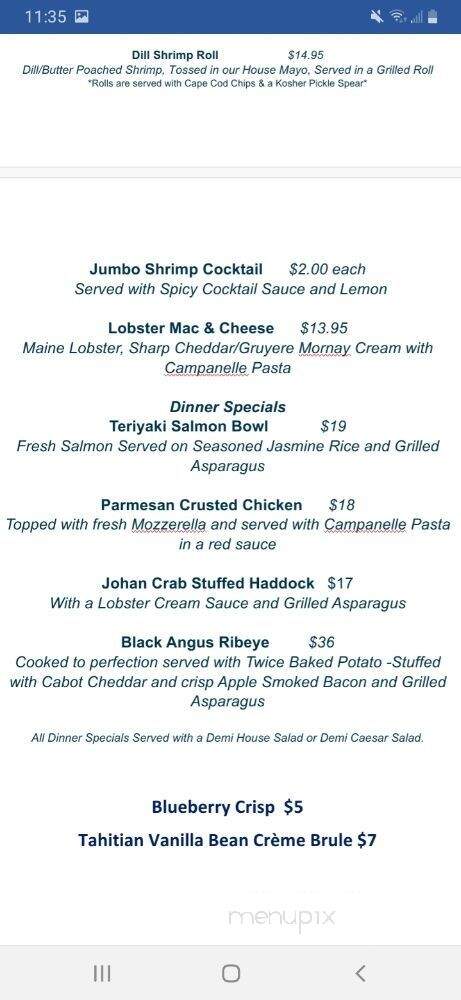 Mainely Lobster Cafe - Old Orchard Beach, ME menu_pic