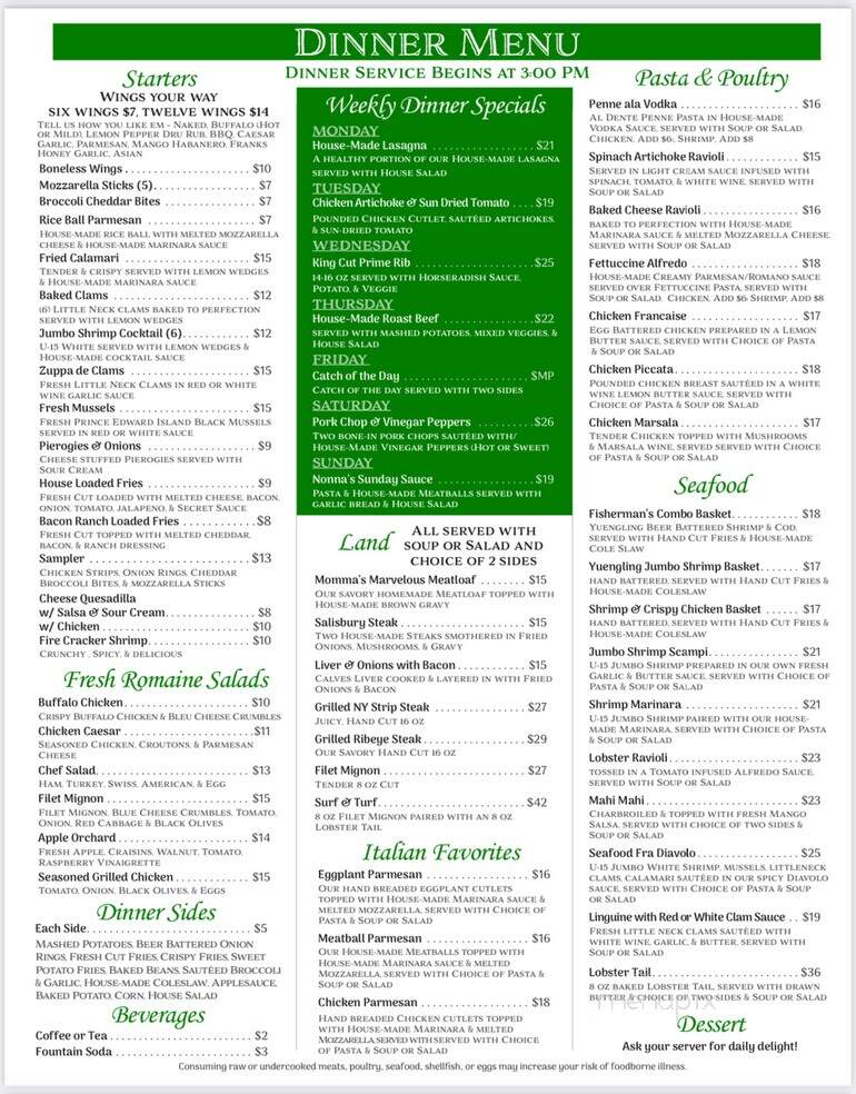 Greentown Grill - Greentown, PA menu_pic