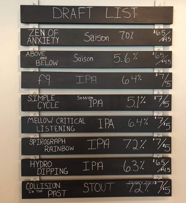 Woodstock Brewing - Phoenicia, NY menu_pic