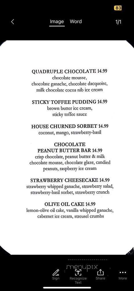 Gordon Ramsay Steak - Atlantic City, NJ menu_pic