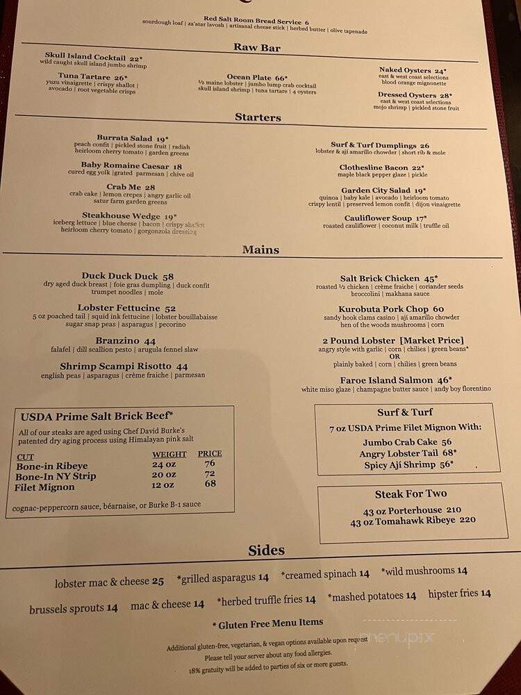 Red Salt Room by David Burke - Garden City, NY menu_pic