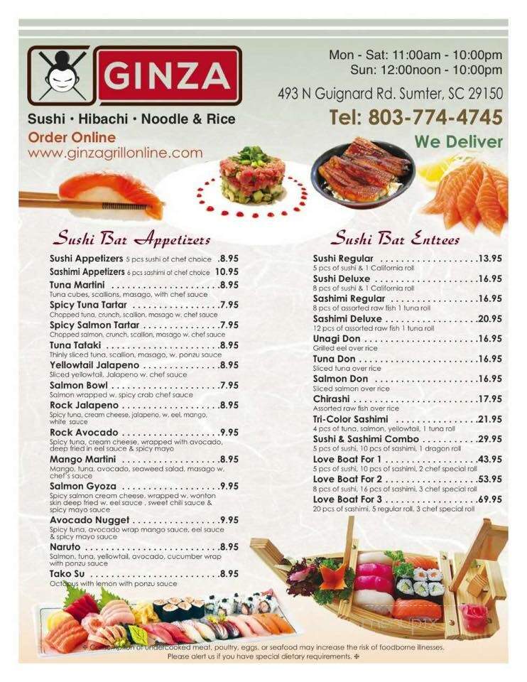 Ginza Japanese Grill - Sumter, SC
