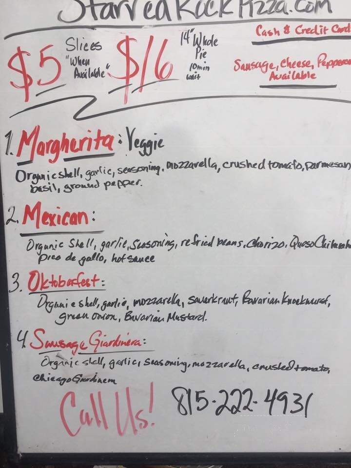 Starved Rock Pizza - North Utica, IL menu_pic