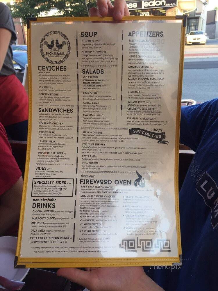 Pachamama Rotisserie Chicken - Newark, DE menu_pic